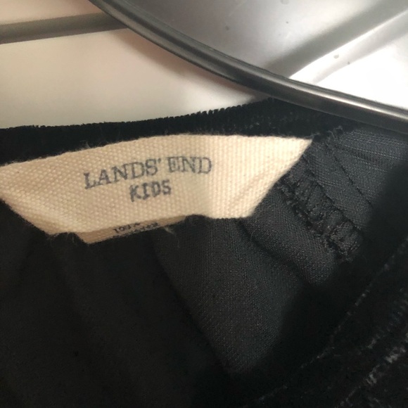 Lands’ End Girls’ Velvet Black Dress - Picture 3 of 5